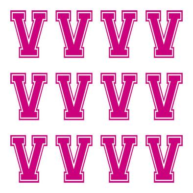 ID4 Varsity Large Pink Letter V 