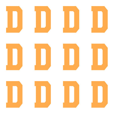 ID4 Varsity Pro Large Neon Orange Letter D 