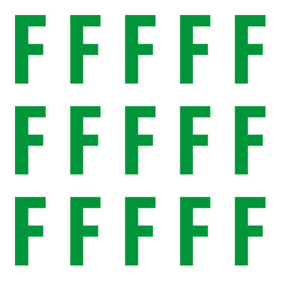 ID4 Euro Large Green Letter F 
