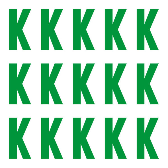 ID4 Euro Large Green Letter K 
