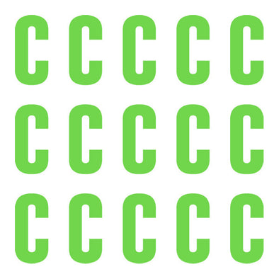 ID4 Euro Large Lime Letter C 