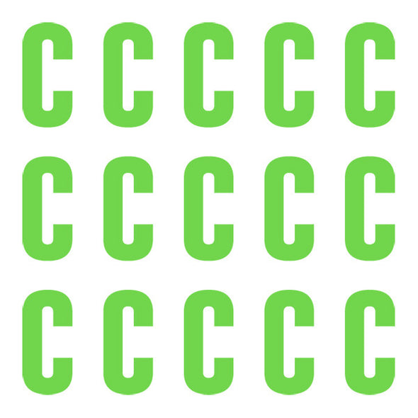 ID4 Euro Large Lime Letter C 