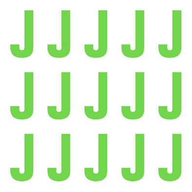 ID4 Euro Large Lime Letter J 