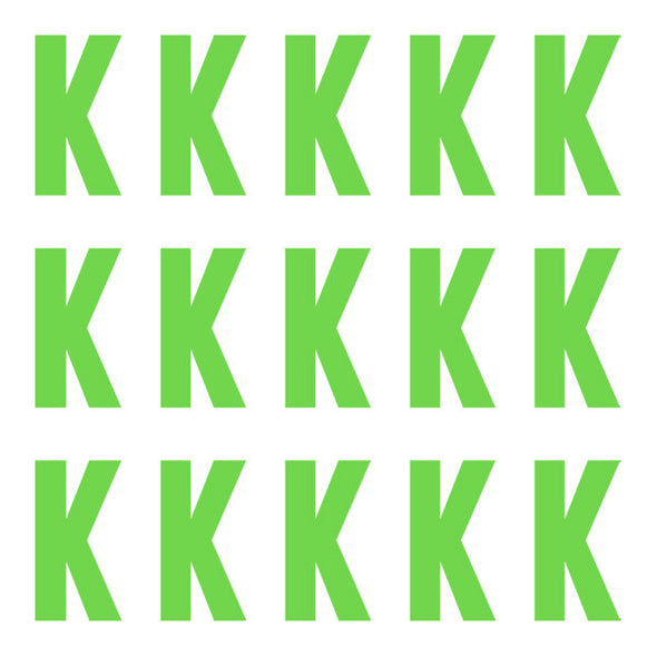 ID4 Euro Large Lime Letter K 