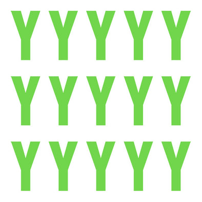 ID4 Euro Large Lime Letter Y 