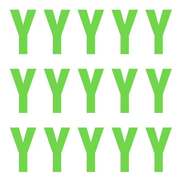 ID4 Euro Large Lime Letter Y 