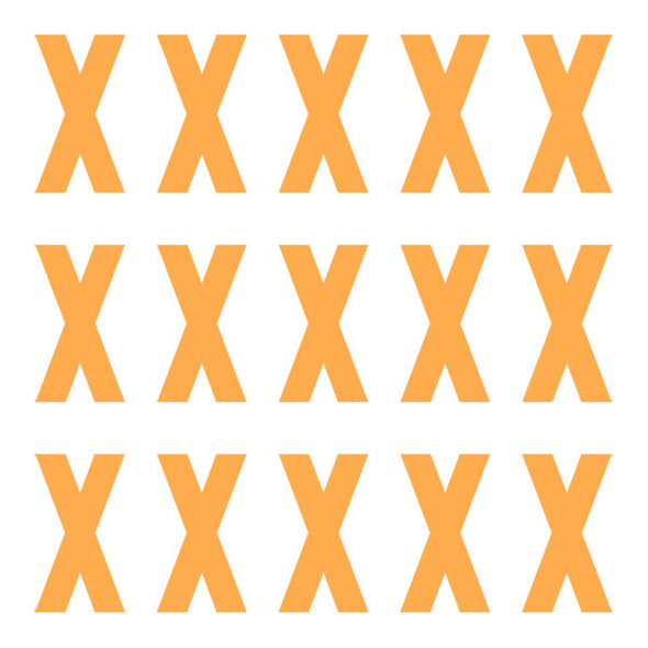 ID4 Euro Large Neon Orange Letter X 