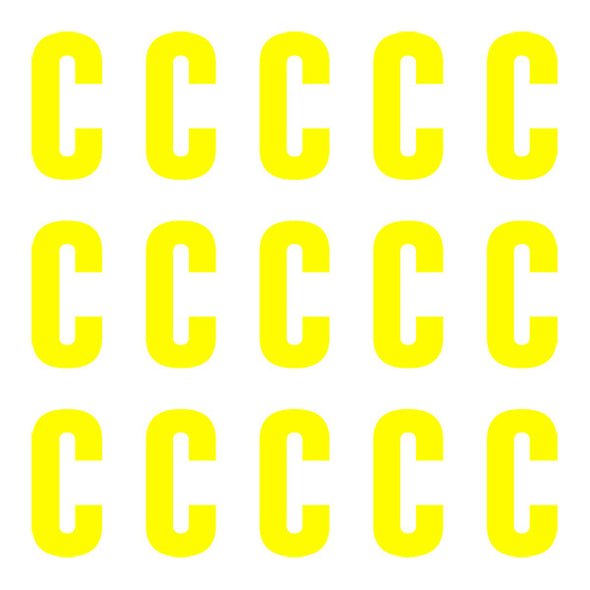 ID4 Euro Large Neon Yellow Letter C 