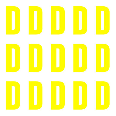ID4 Euro Large Neon Yellow Letter D 