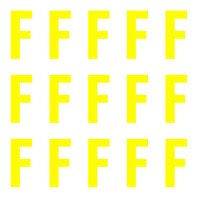ID4 Euro Large Neon Yellow Letter F 