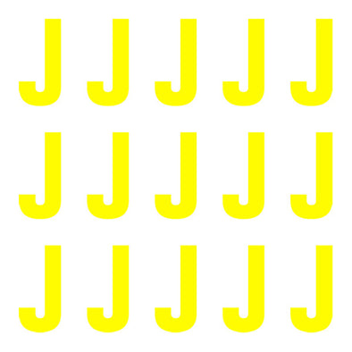 ID4 Euro Large Neon Yellow Letter J 