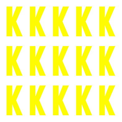 ID4 Euro Large Neon Yellow Letter K 
