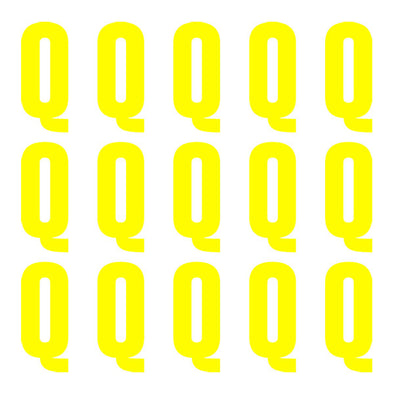 ID4 Euro Large Neon Yellow Letter Q 