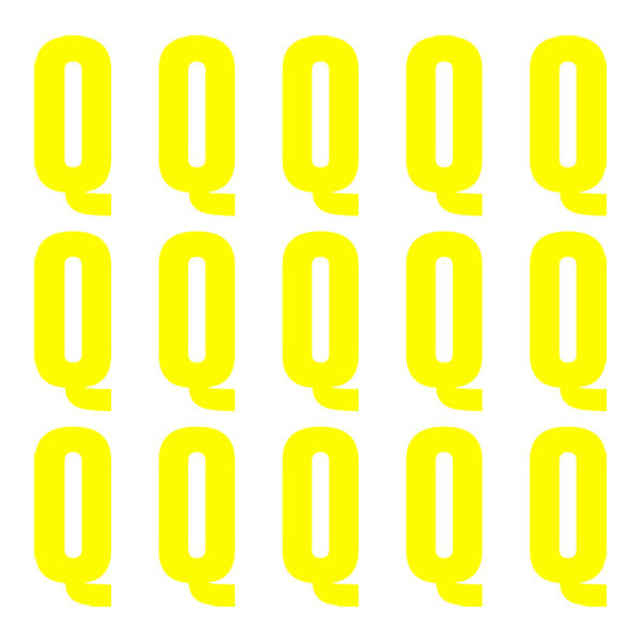 ID4 Euro Large Neon Yellow Letter Q 