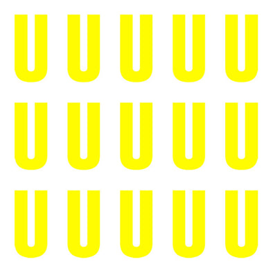 ID4 Euro Large Neon Yellow Letter U 