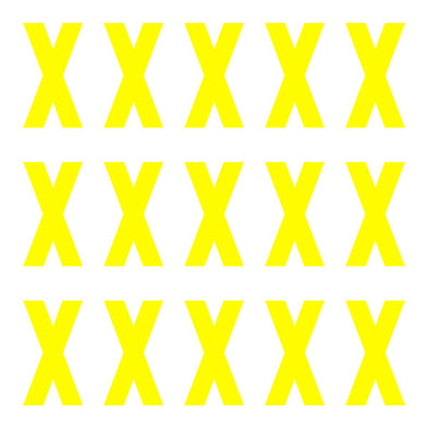 ID4 Euro Large Neon Yellow Letter X 