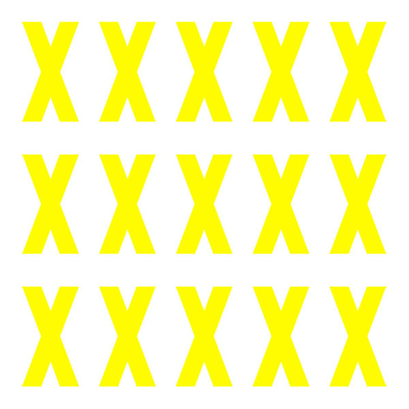 ID4 Euro Large Neon Yellow Letter X 
