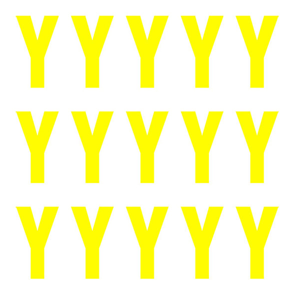 ID4 Euro Large Neon Yellow Letter Y 