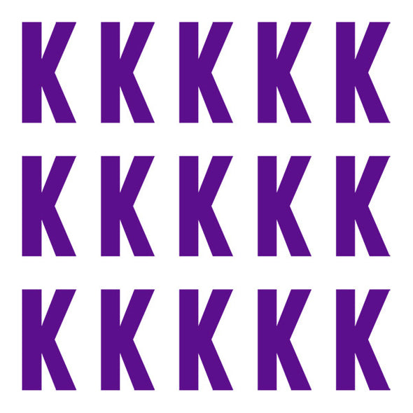 ID4 Euro Large Purple Letter K 