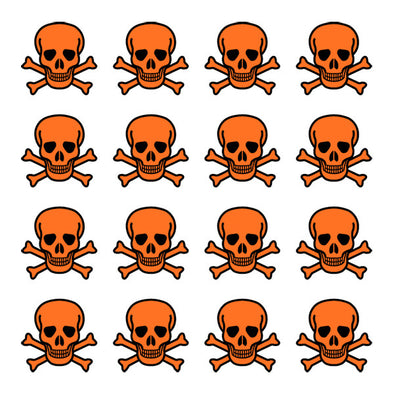 iD4 Neon Orange Skull Icons
