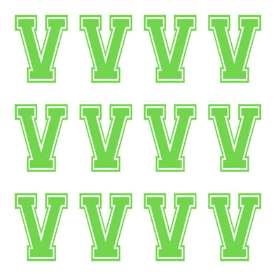 ID4 Varsity Large Lime Letter V 