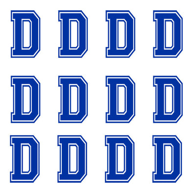 ID4 Varsity Large Navy Blue Letter D 