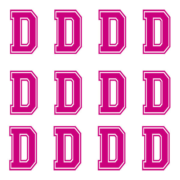 ID4 Varsity Large Pink Letter D 