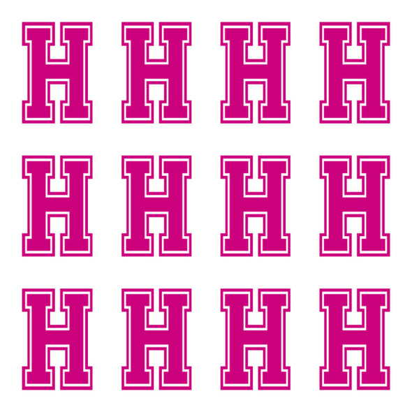 ID4 Varsity Large Pink Letter H 
