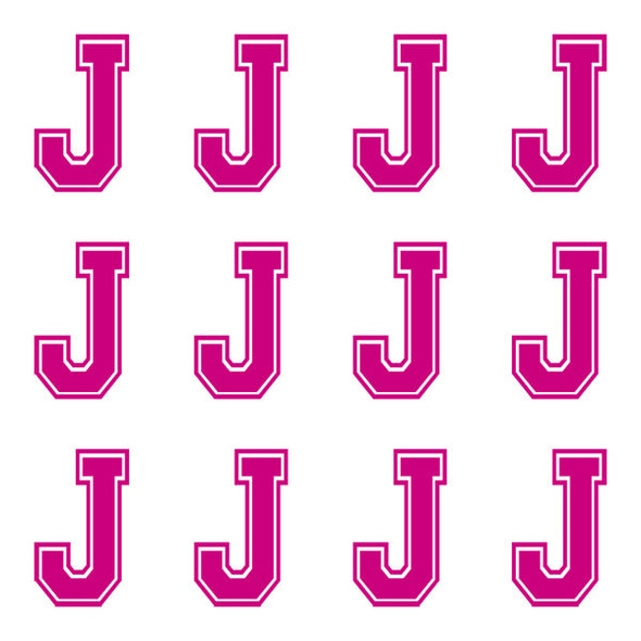 ID4 Varsity Large Pink Letter J 
