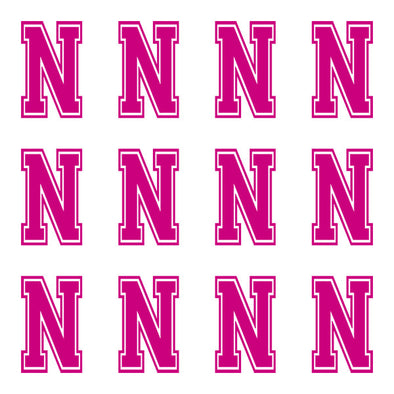 the letter n in pink