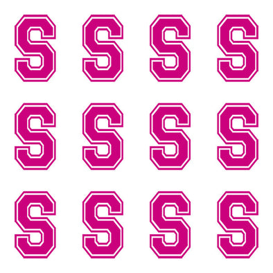 ID4 Varsity Large Pink Letter S 