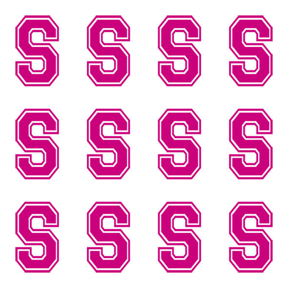 ID4 Varsity Large Pink Letter S 