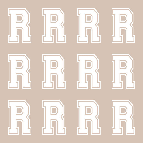 Varsity Large White Letter R – iD4Gear