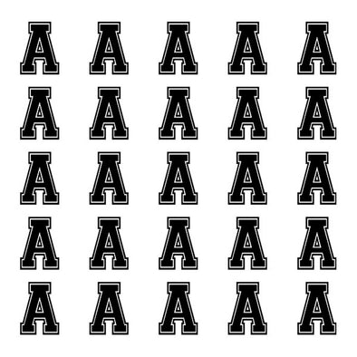 ID4 Varsity Small Black Letter A 