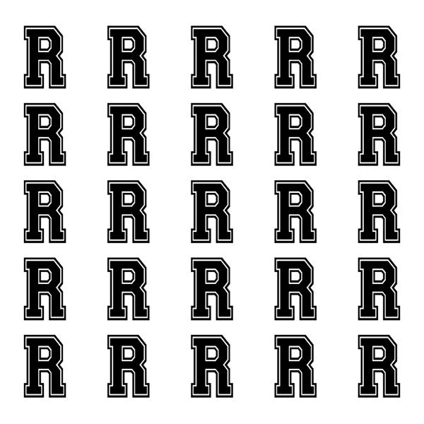 Black Varsity Letter R