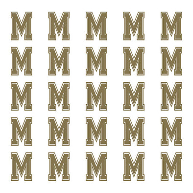 ID4 Varsity Small Gold Letter M 