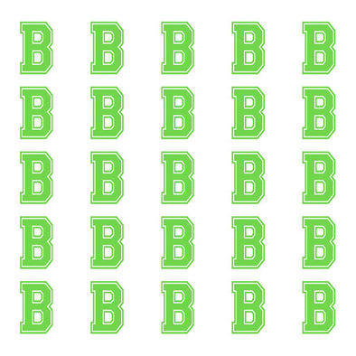 ID4 Varsity Small Lime Letter B 