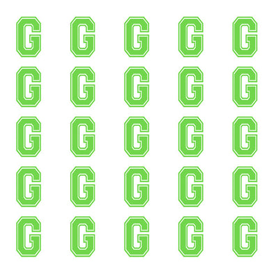 ID4 Varsity Small Lime Letter G 