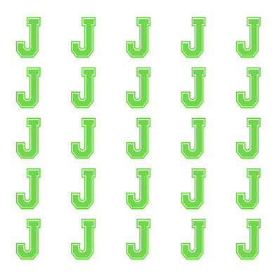 ID4 Varsity Small Lime Letter J 