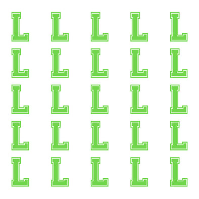 ID4 Varsity Small Lime Letter L 