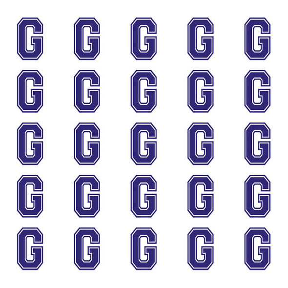 ID4 Varsity Small Navy Blue Letter G 