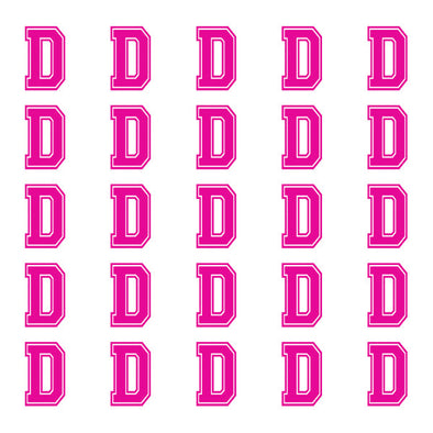 ID4 Varsity Small Pink Letter D 