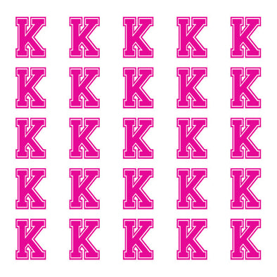ID4 Varsity Small Pink Letter K 