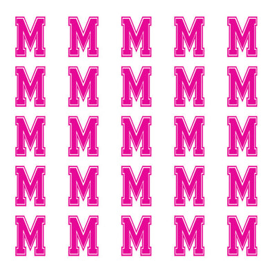 ID4 Varsity Small Pink Letter M 