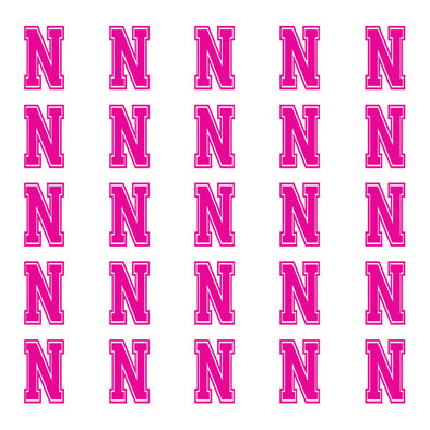 ID4 Varsity Small Pink Letter N 