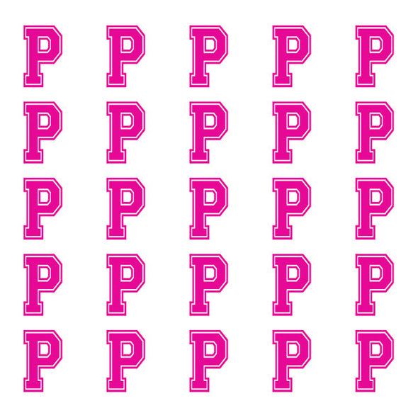 ID4 Varsity Small Pink Letter P 