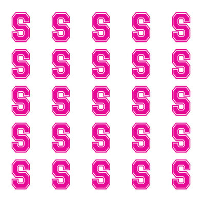 ID4 Varsity Small Pink Letter S 