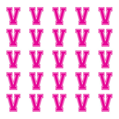 ID4 Varsity Small Pink Letter V 