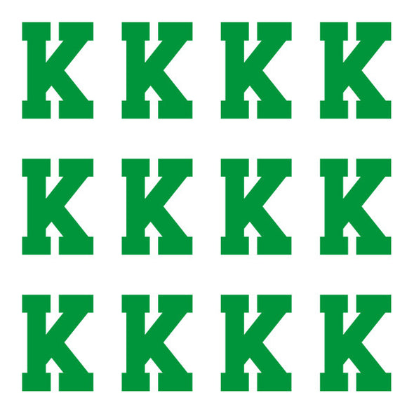 ID4 Varsity Pro Large Green Letter K 
