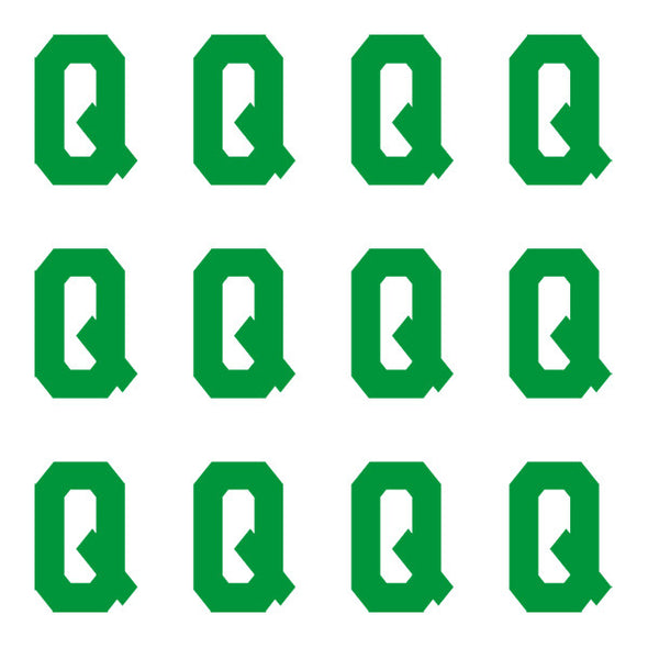 ID4 Varsity Pro Large Green Letter Q 